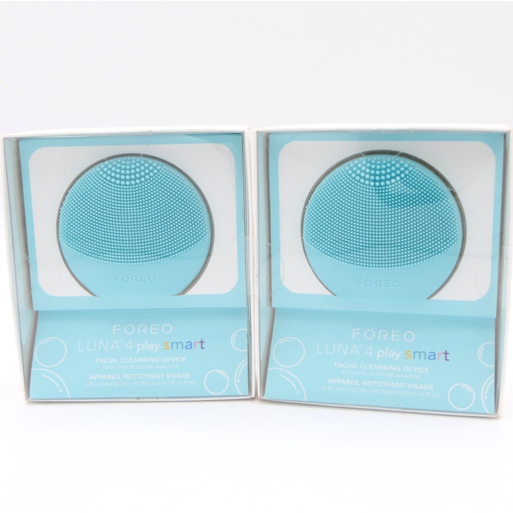 FOREO LUNA 4 Play Smart Facial Cleansing Device w/ Skin Moisture Analysis 2 Pack